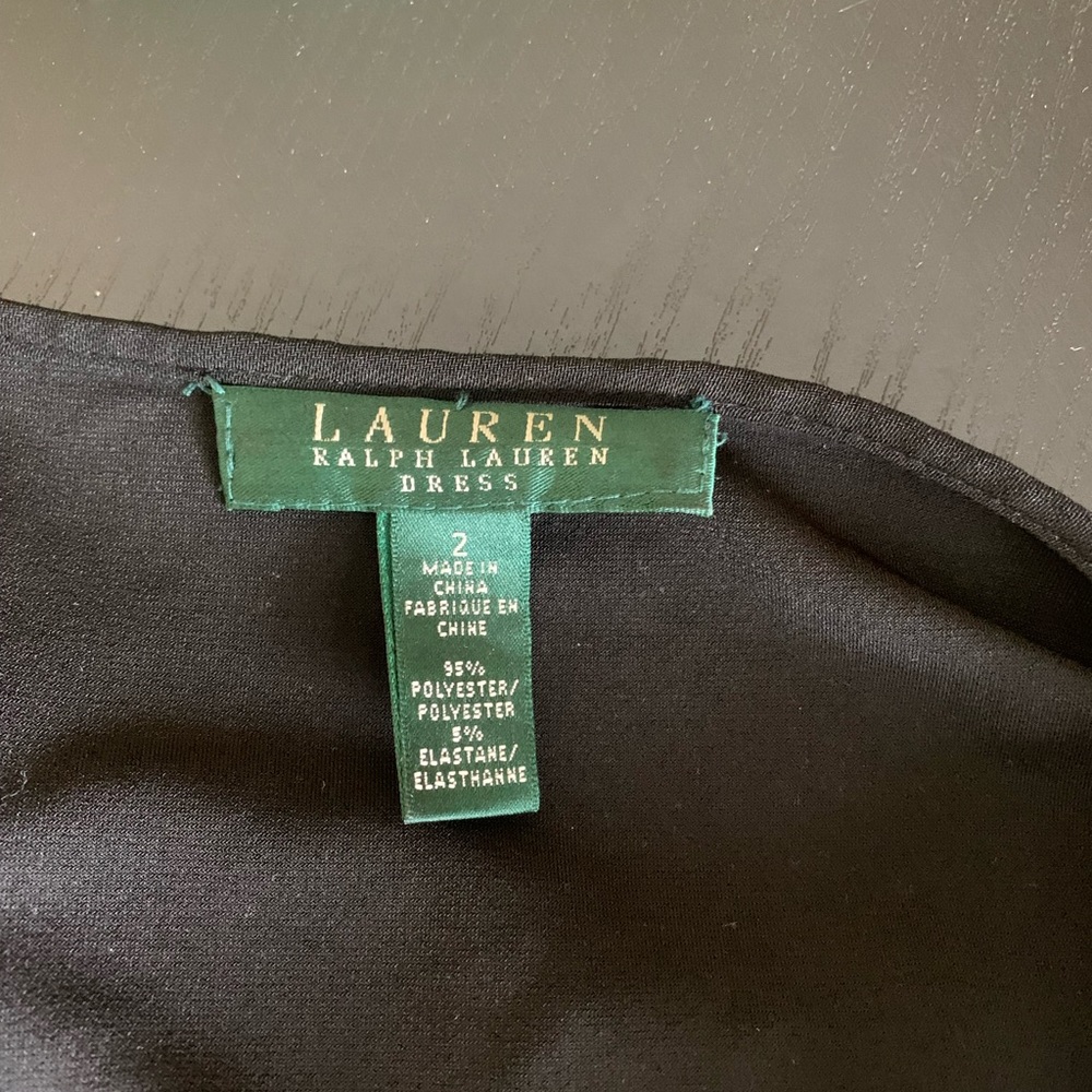COPY - Lauren Ralph Lauren black dress elastic waist and rouched sleeves! - Picture 3 of 12